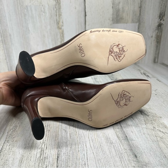 NEW SARTO by Franco Sarto Flexa Comfort Leather Bootie #1232 - Picture 8 of 12